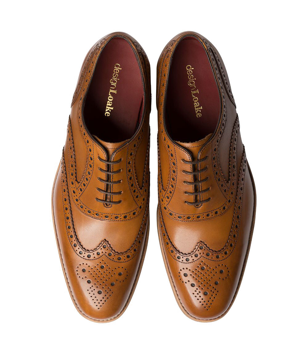 Loake Men's Kerridge Brogue Shoe in Tan
