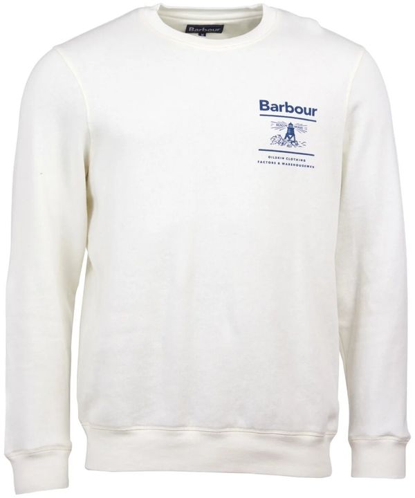 Barbour Men's Reed Crew Sweater in Ecru
