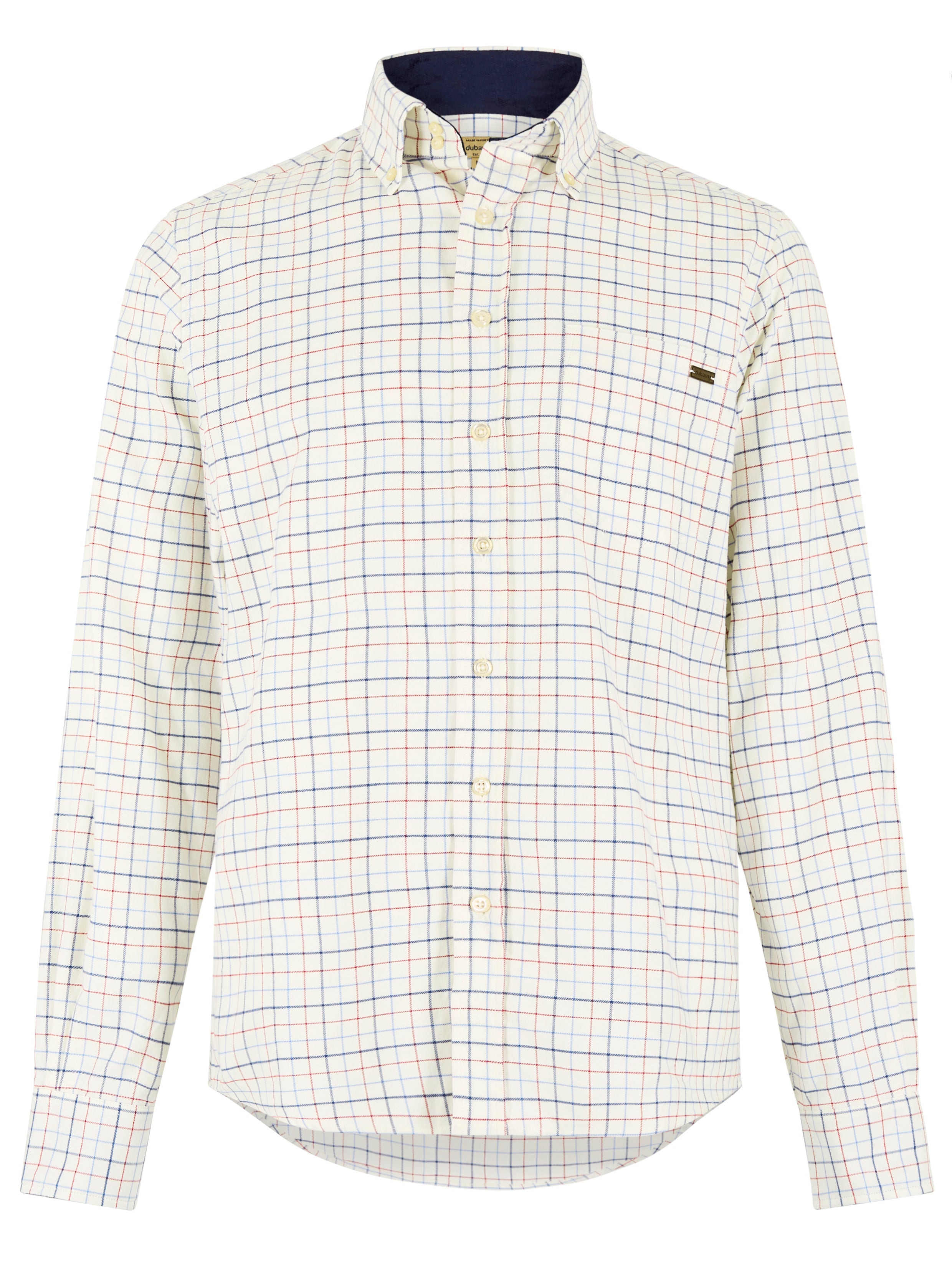 Dubarry Men's Drumcar Tattersall Check Shirt in Indigo