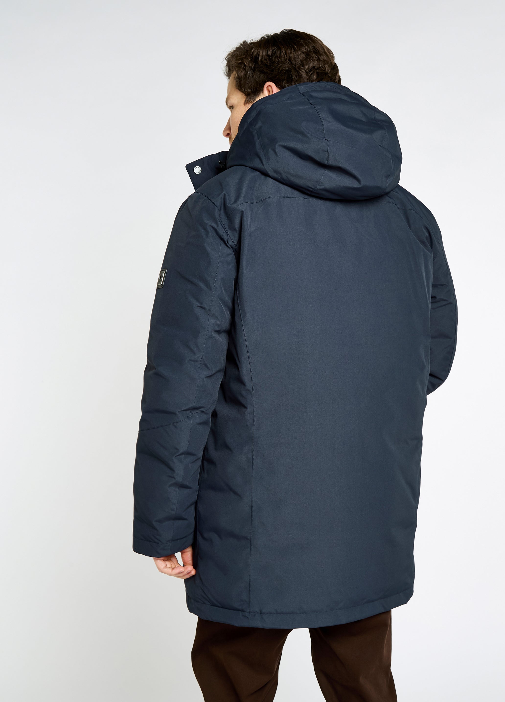 Dubarry Men's Swiftsheath Hooded Down Parka in Navy