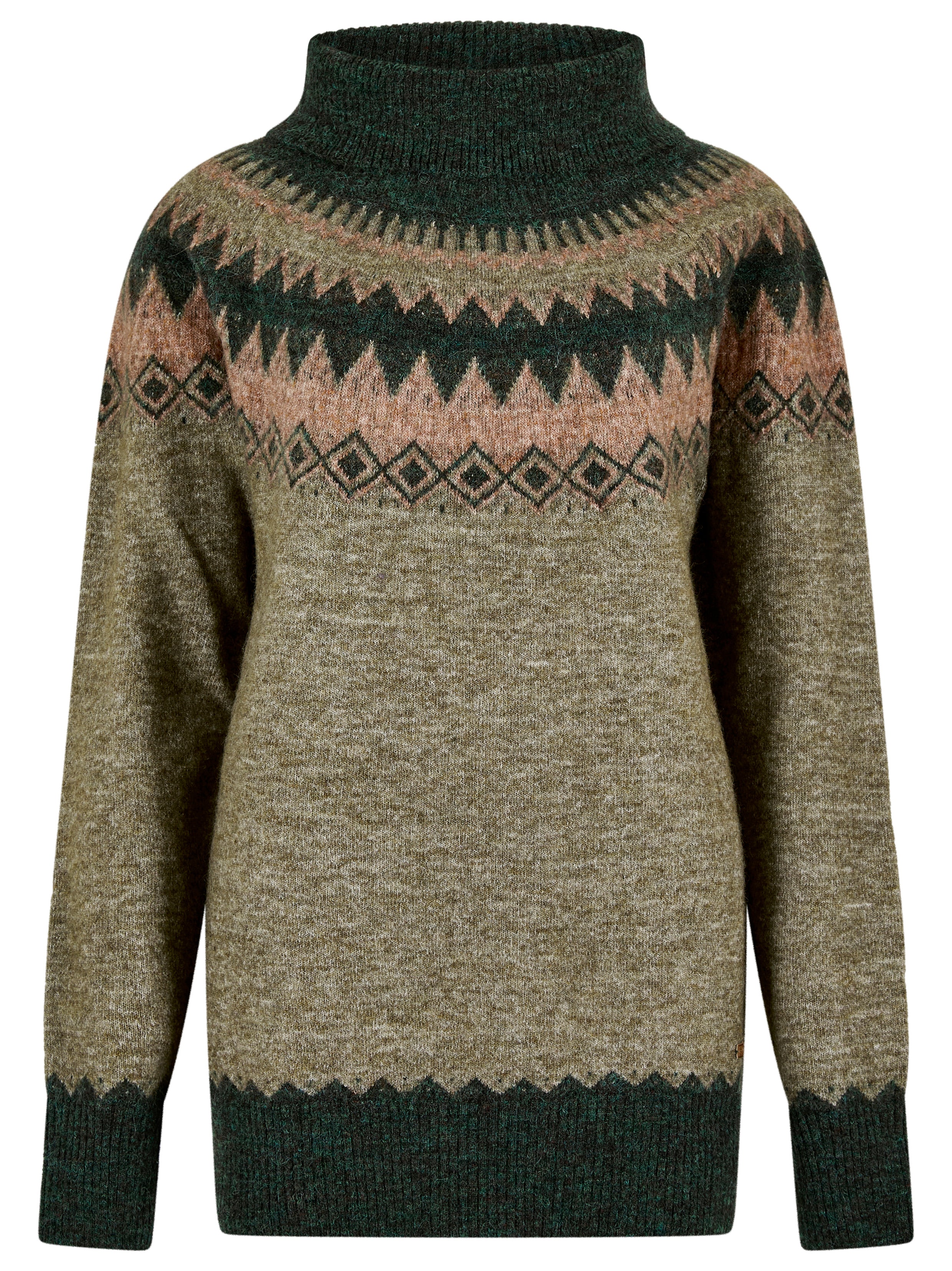Dubarry Ladies Devlin Fairisle Knit in Olive