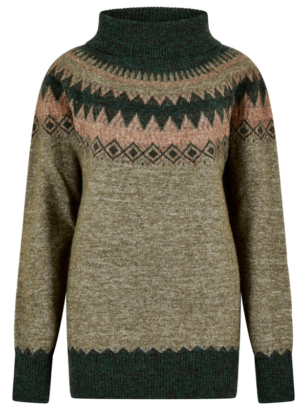 Dubarry Ladies Devlin Fairisle Knit in Olive