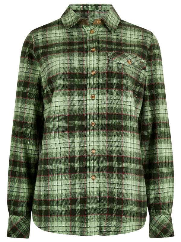 Dubarry Ladies Wildprivet Check Shirt in Olive