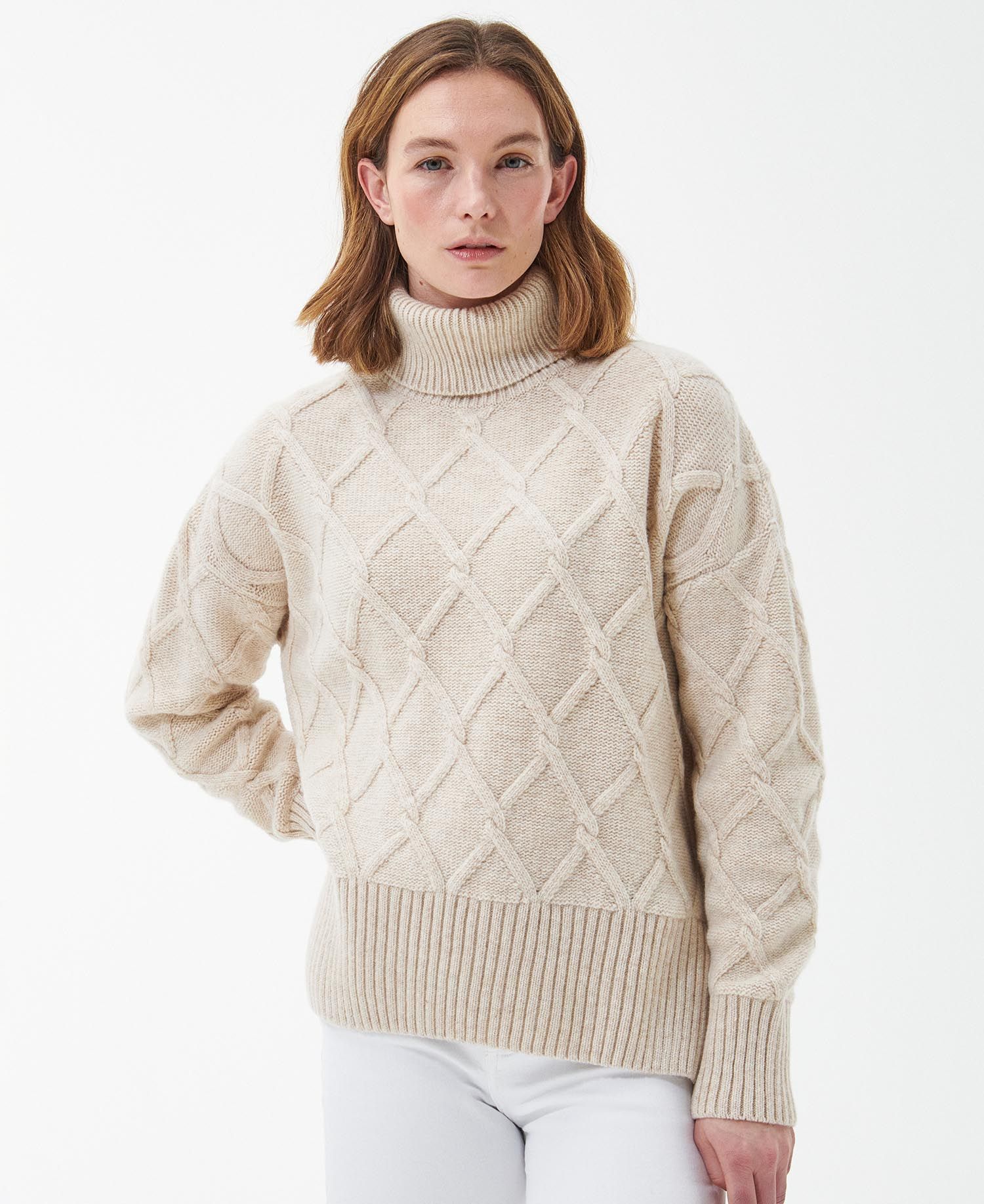 Barbour Ladies Perch Knit in Oatmeal