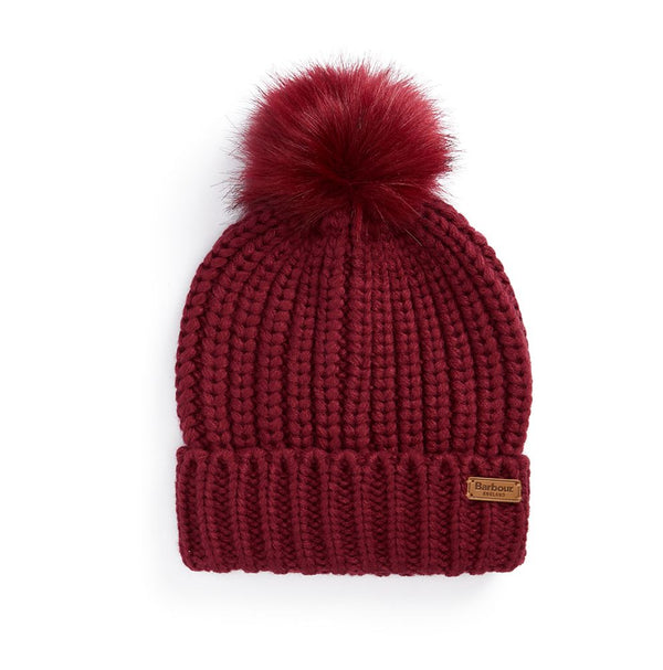 Barbour Ladies Saltburn Beanie in Biking Red