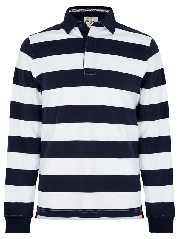 Dubarry Men's Goresbridge Striped Rugby Top in Navy Multi