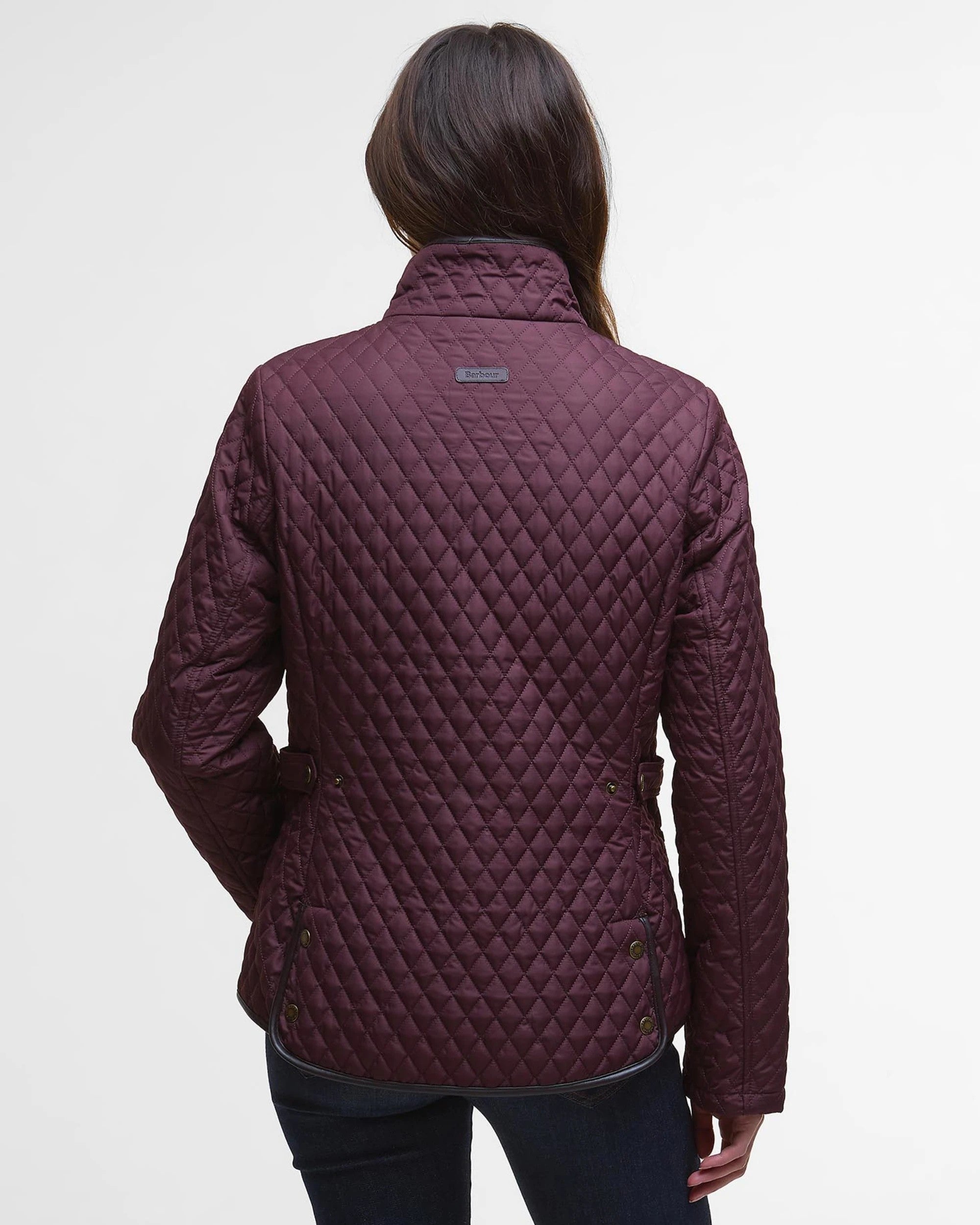 Barbour Ladies Dahlia Quilted Jacket in Black Cherry