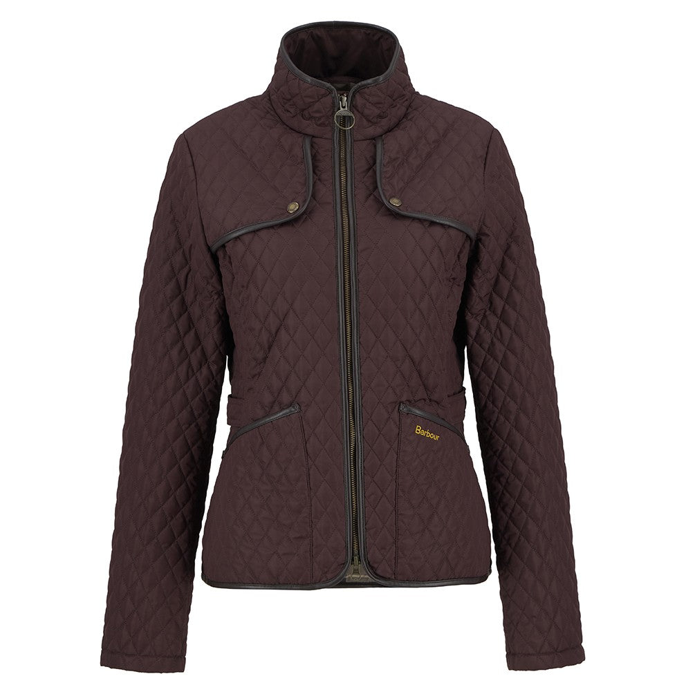 Barbour Ladies Dahlia Quilted Jacket in Black Cherry