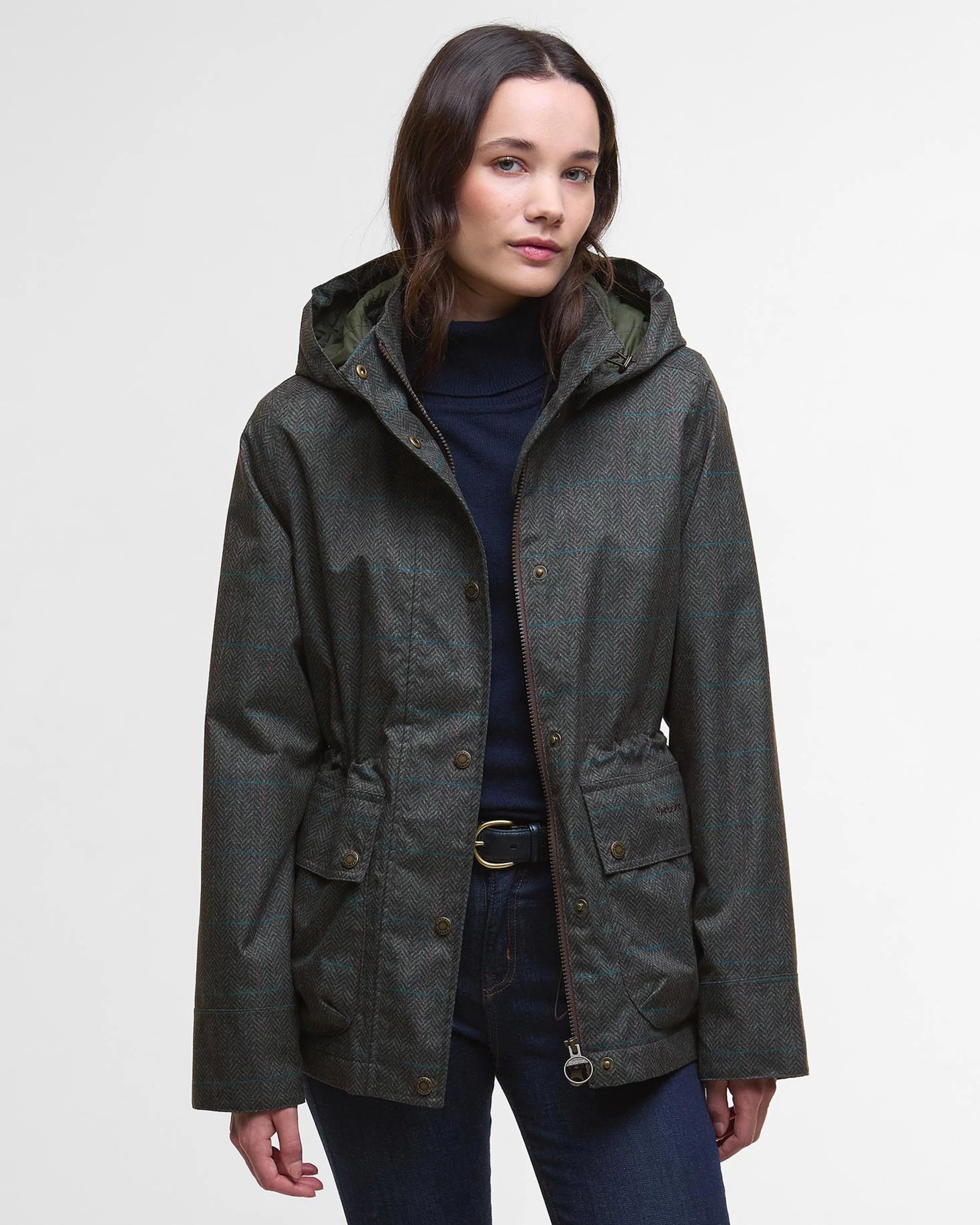 Barbour Ladies Dixon Waterproof Jacket in Gardenia