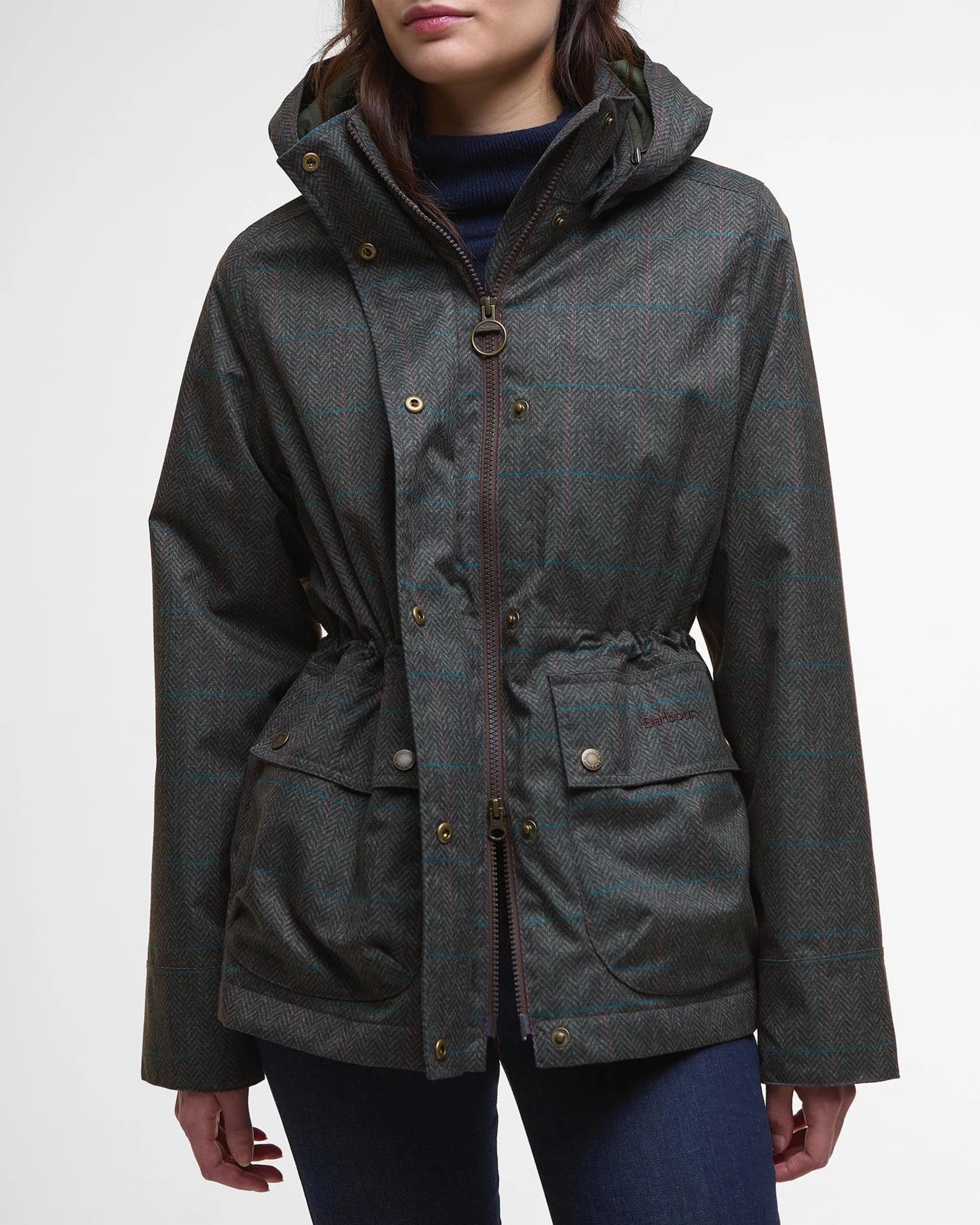 Barbour Ladies Dixon Waterproof Jacket in Gardenia