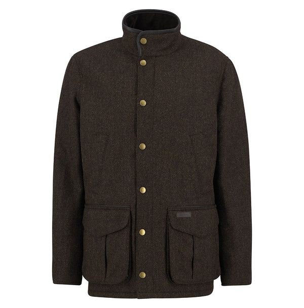 Barbour Men's Hereford Tweed Wool Jacket in Rustic Brown
