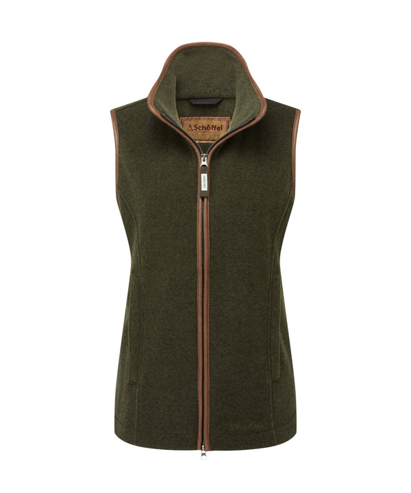 Schoffel Ladies Lyndon Fleece Gilet in Dark Olive
