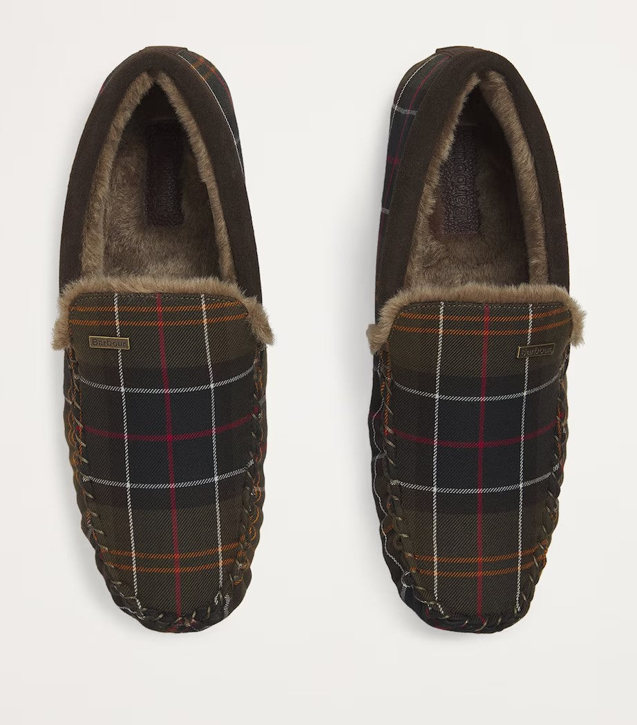 Barbour Men's Monty Slippers in Classic Tartan