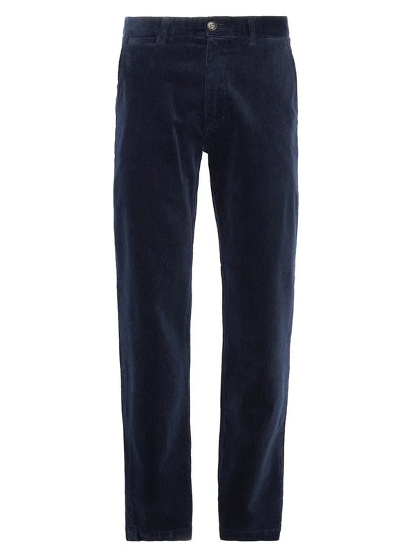 Barbour Men's Stretch Cord Tailored Trousers in Navy