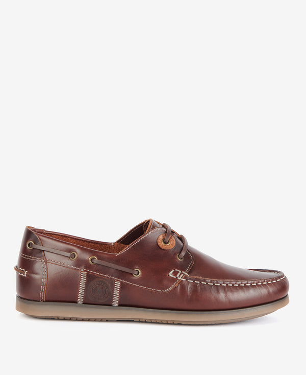 Barbour Men's Wake Leather Boat Shoes in Brown