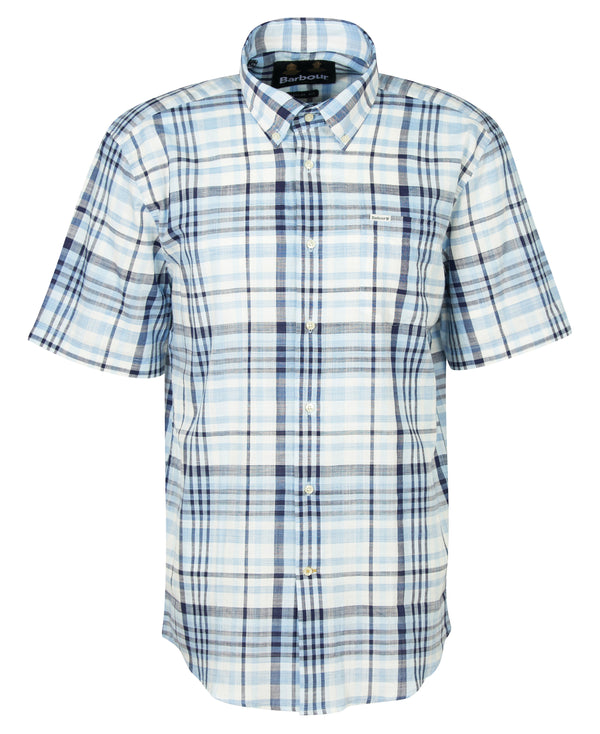 Barbour Men's Hartley Regular S/S Shirt in Blue