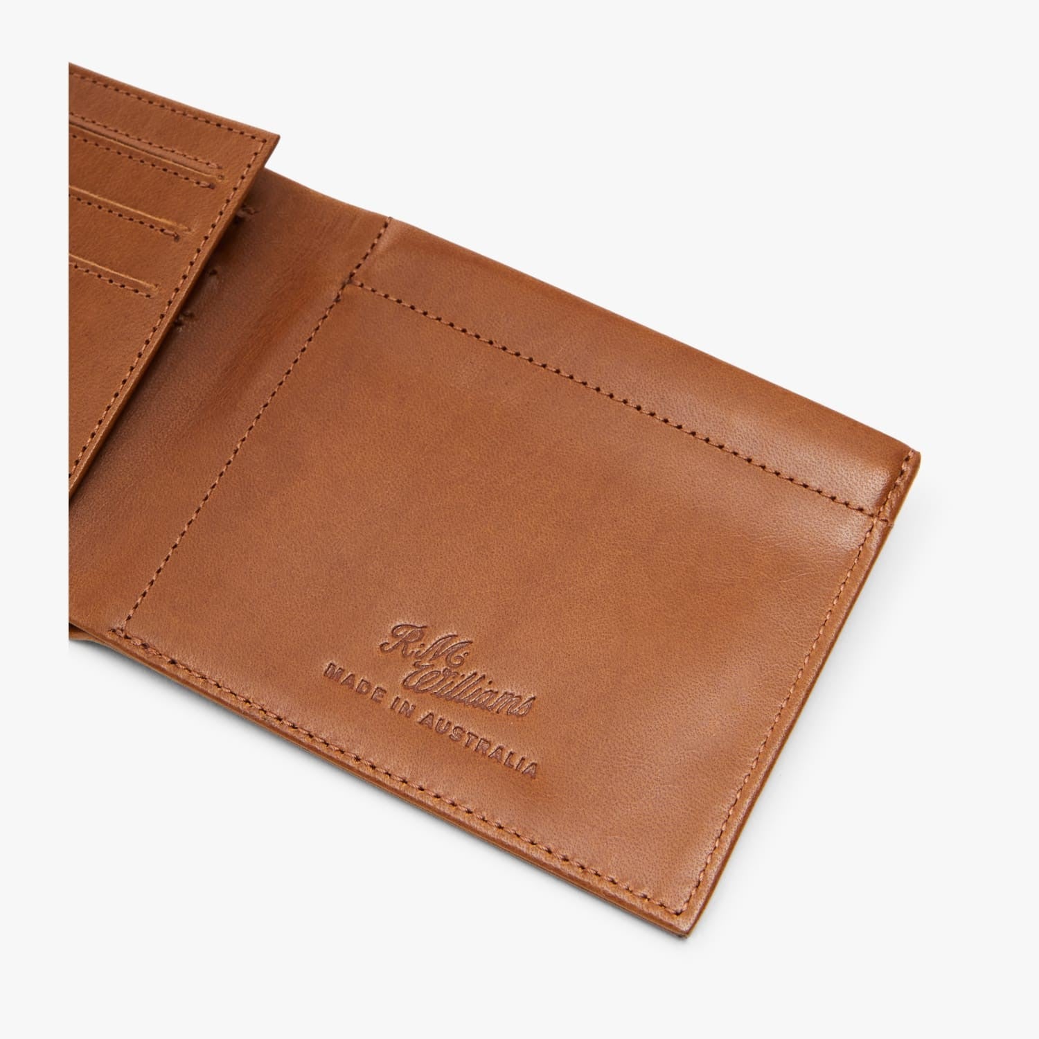 R.M Williams Singleton Wallet With Coin Pouch in Tan