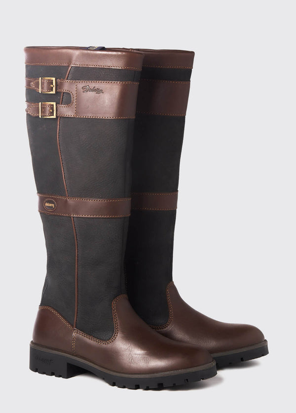 Dubarry Ladies Longford Country Boot in Black/Brown